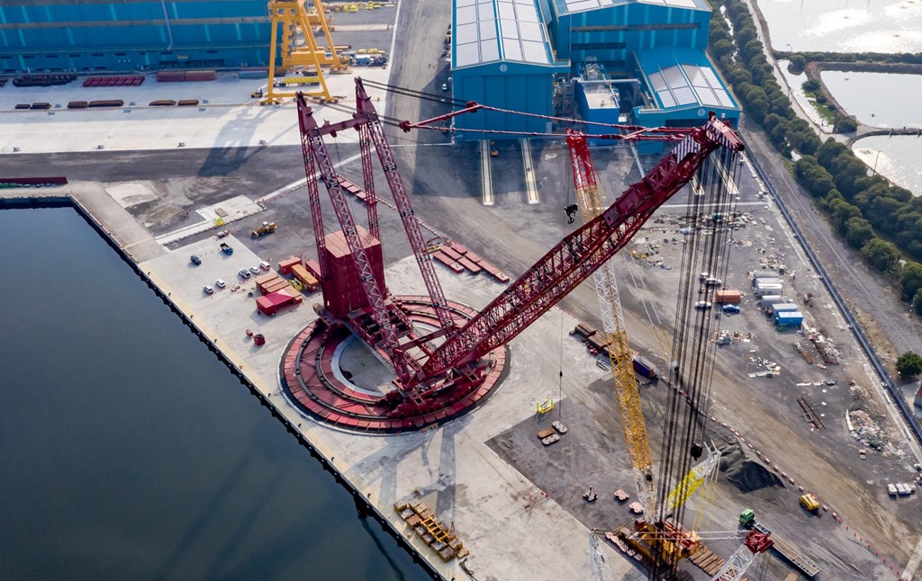 Mammoet Giant Jv Supports Manufacturing Of Taiwan S First Wind Turbine Jacket Foundations