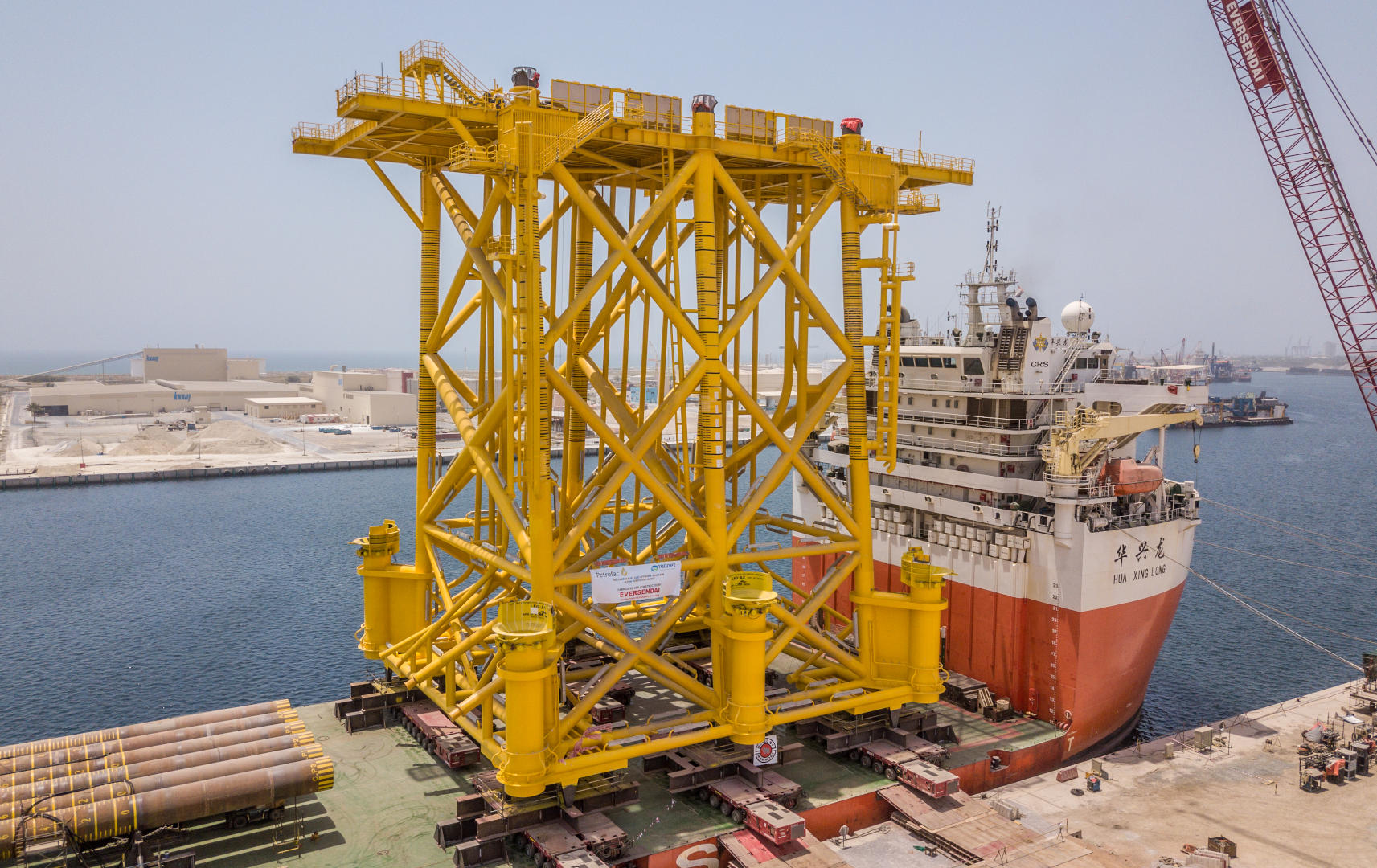 Mammoet completes loadout of 3,200t jacket for Dutch offshore wind farm