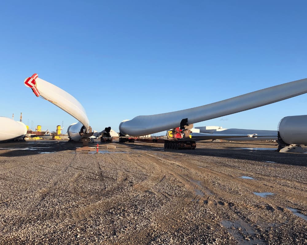 94m long wind blades transport | Mammoet news