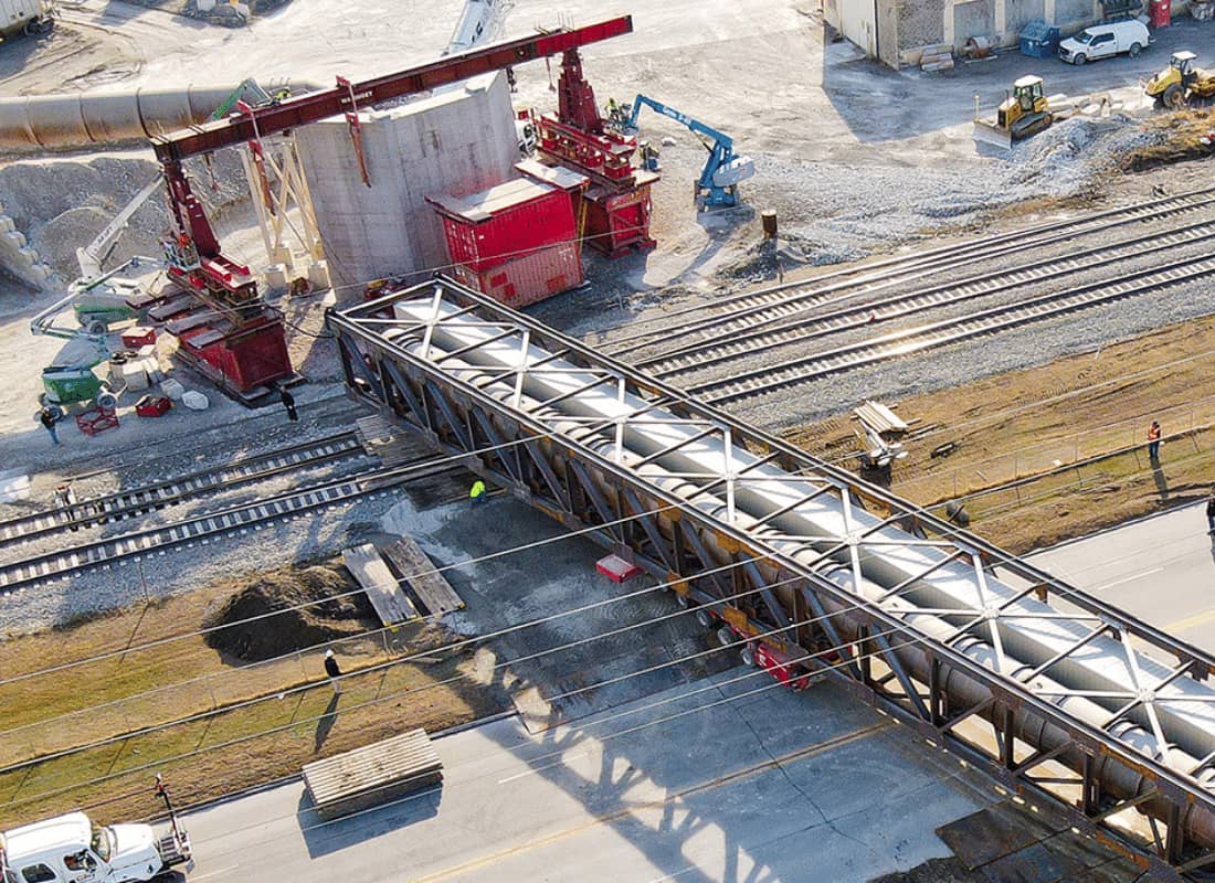 Mining pipe rack being transported.jpg